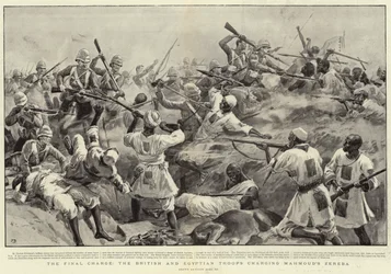 The Final Charge, the British and Egyptian Troops charging Mahmoud